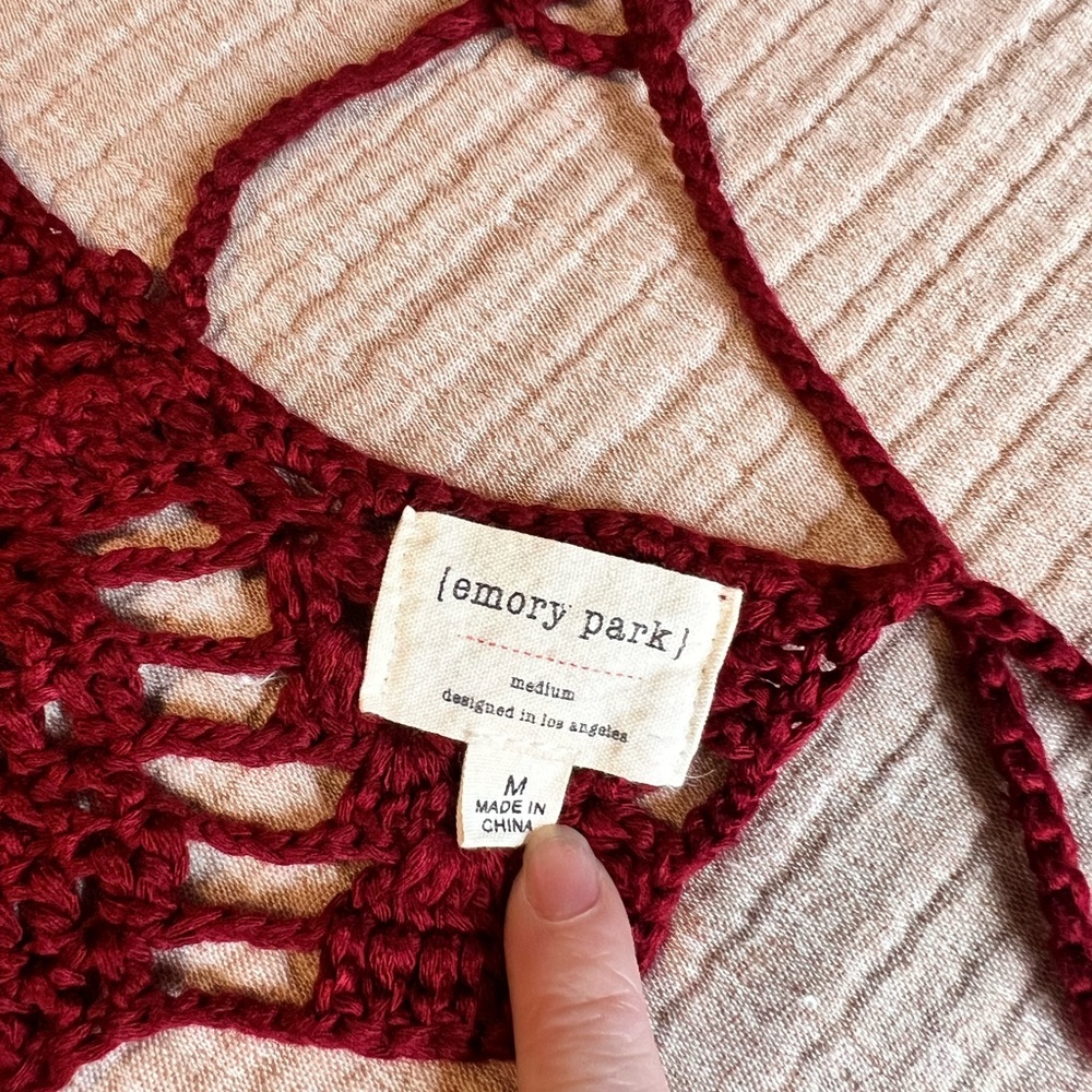 💫 Handmade red crochet halter top - Picture 10 of 12